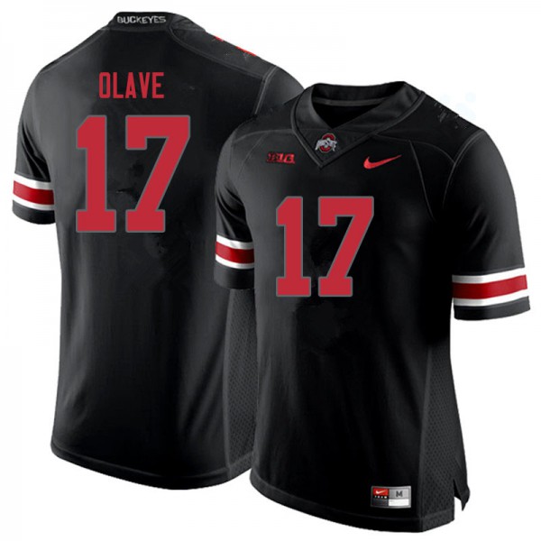Ohio State Buckeyes #17 Chris Olave Men Official Jersey Blackout OSU24715